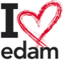 het logo van Little Amsterdam, i love Edam